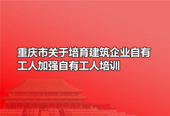 重庆市关于培育建筑企业自有工人加强自有工人培训