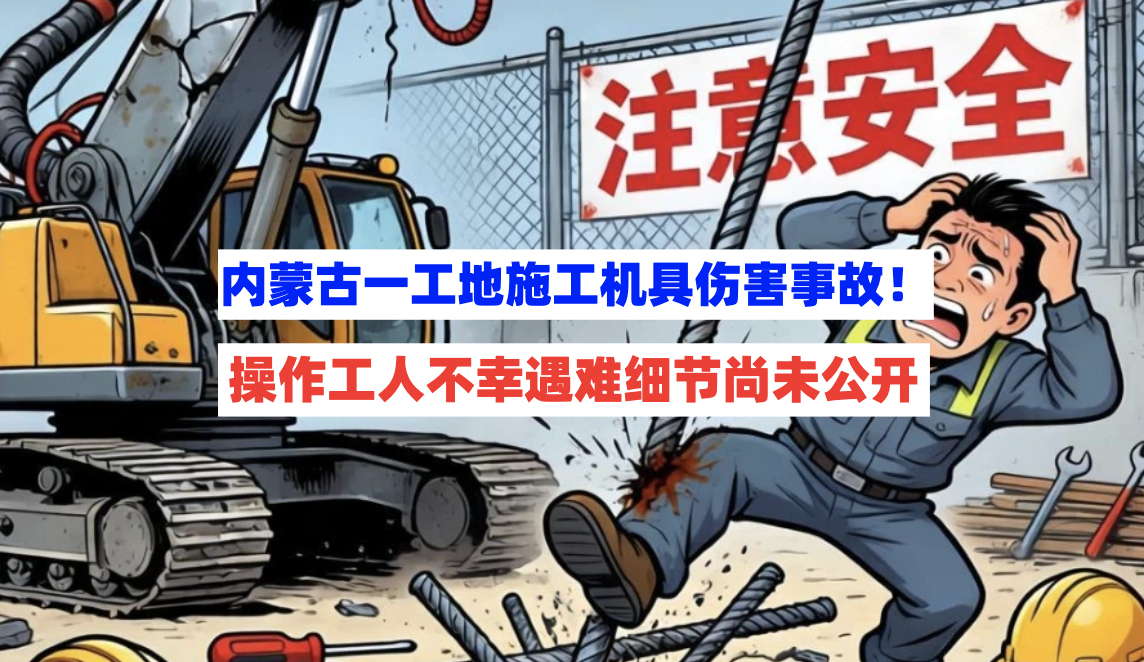 ‌施工机具夺人命！内蒙古呼和浩特工地机具伤害事故致工人不幸遇难